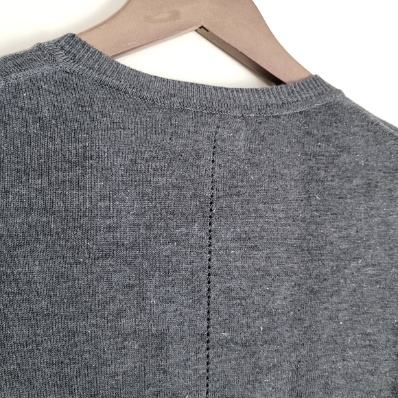 Nicole Miller | Grey Metallic Yarn Button Up Cardigan S - Picture 5 of 9